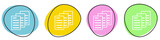 Banner mit 4 bunten Buttons: Papiere oder Dokumente