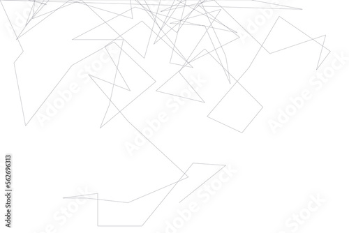 Abstract isolated transparent PNG with sharply turning bright lines.