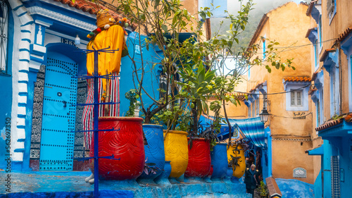 Chefchaouen colorful alley, the Blue City in Morocco - Africa, © Giuliano