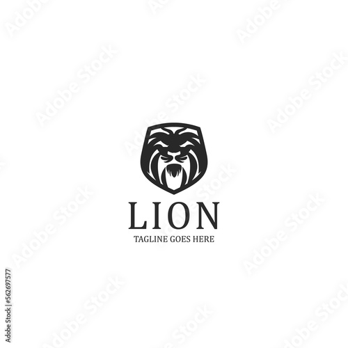 lion logo design template. vector illustration