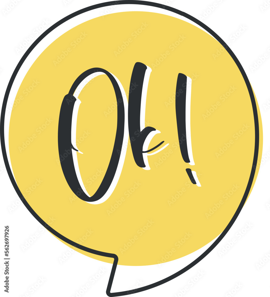 Ok sign comic speech bubble in pop art style. Comic speech. Dialog