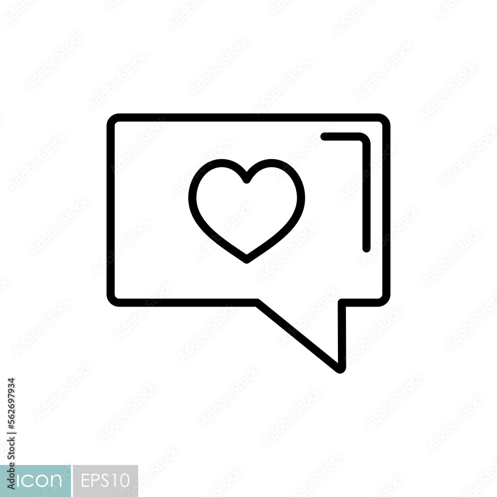 Text bubble with heart icon. Happy Valentines Day Text bubble with heart icon. Happy Valentines Day