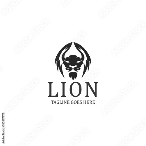 lion logo design template. vector illustration