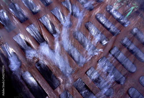 Close-up of storm drain in New Jersey. photo
