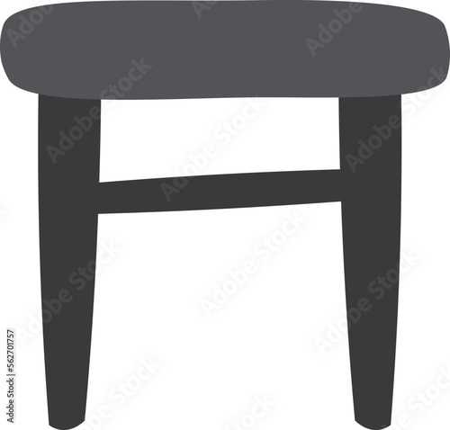 Wooden chairs flat icon Office furniture
