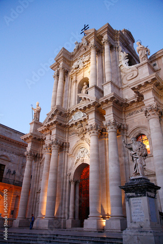 The cathedral at Piazza del Duomo, Syracuse, Sicily.