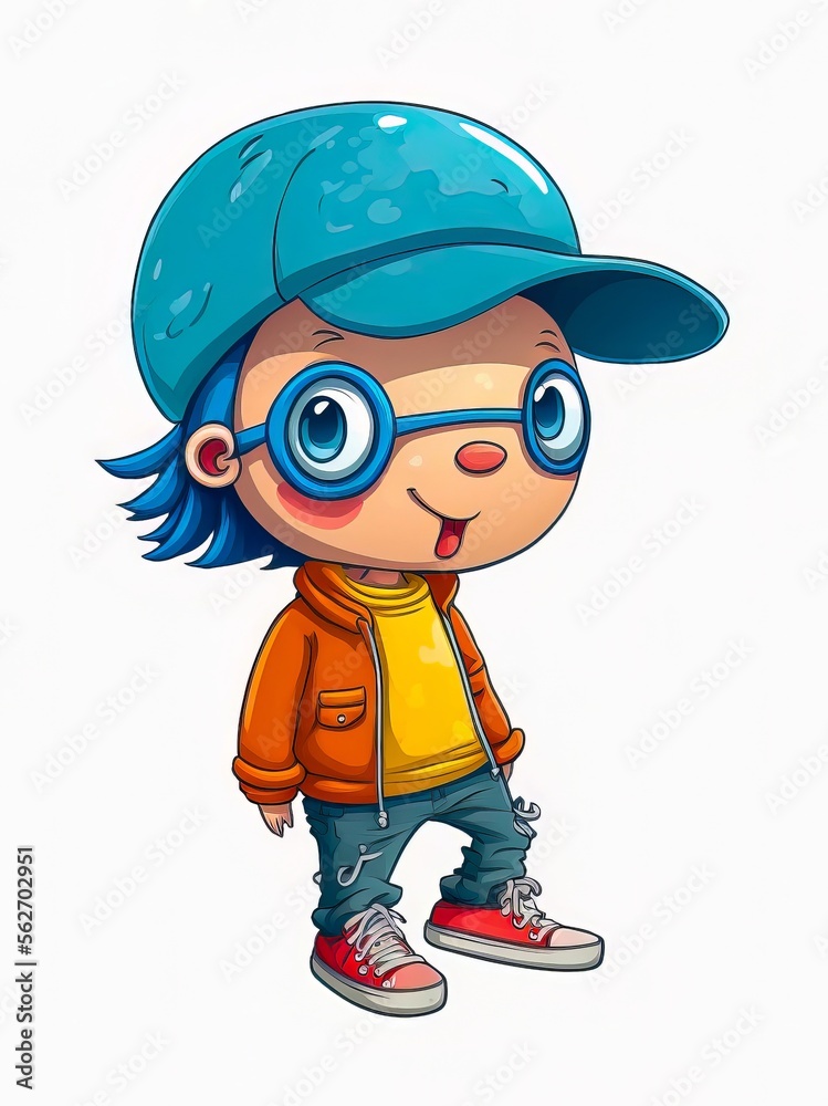 Cute Cartoon Character isolated on white background Cute Cartoon Character isolated on white background