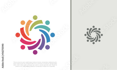 Global Community Logo Icon Elements Template. Community human Logo template vector. Community health care. Abstract Community logo	
