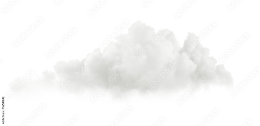 Obraz premium White soft cumulus cloudscape cut out specials effect 3d rendering png file