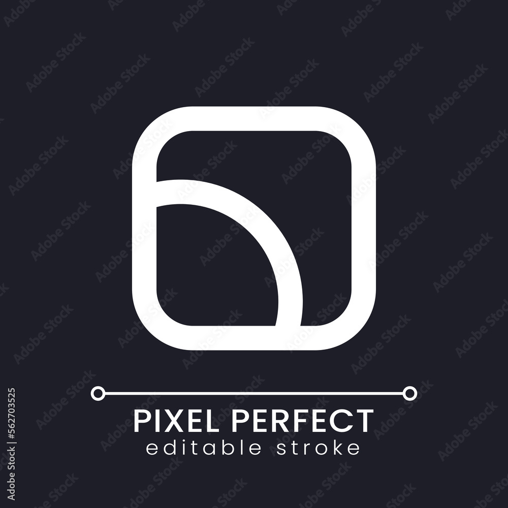 Color saturation pixel perfect white linear ui icon for dark theme ...