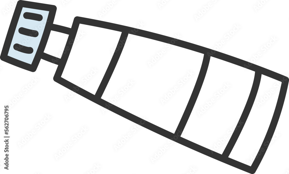 Acrylic paint tube flat icon Acrylic paint tube flat icon