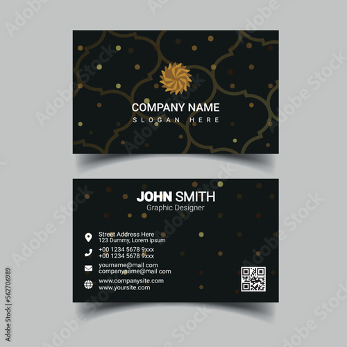 Professional business card design template for company or business.