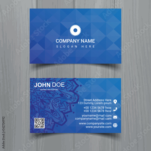 Professional business card design template for company or business.
