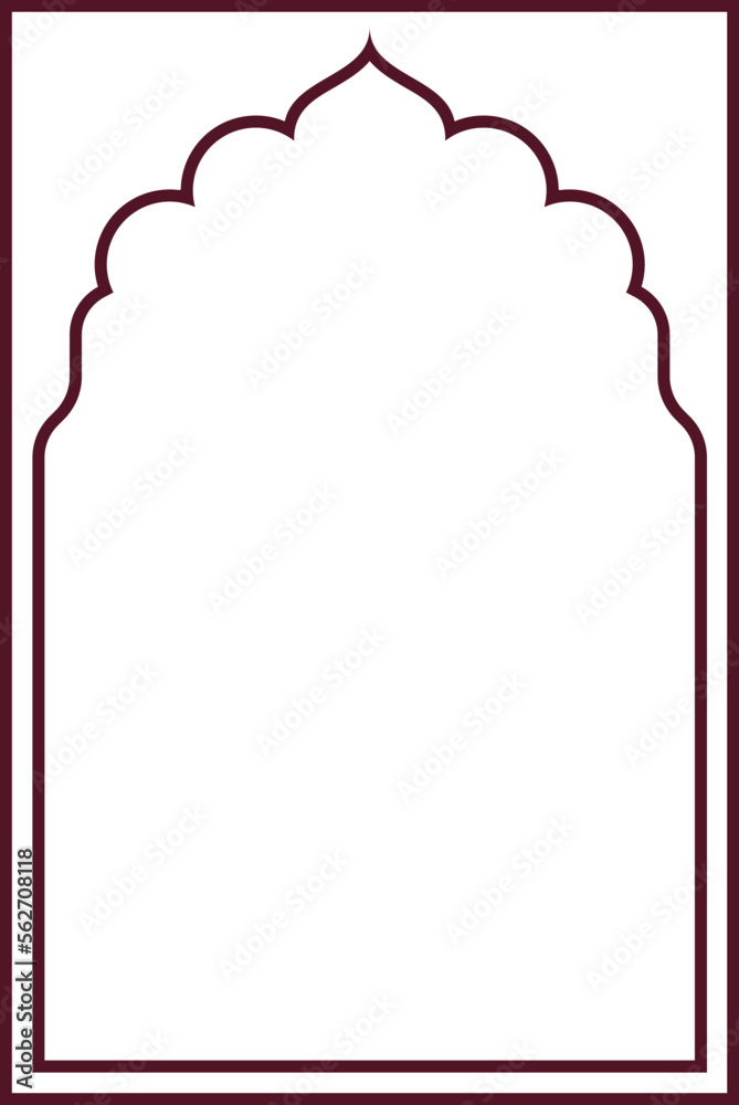 Vector Indian frame white background Stock Vector | Adobe Stock