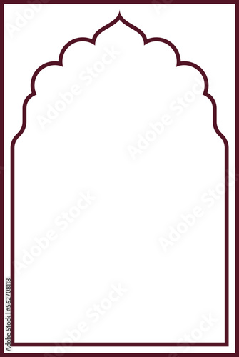 Vector Indian frame white background