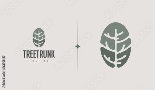Tree Trunk Logo Template. Universal creative premium symbol. Vector illustration. Creative Minimal design template. Symbol for Corporate Business Identity