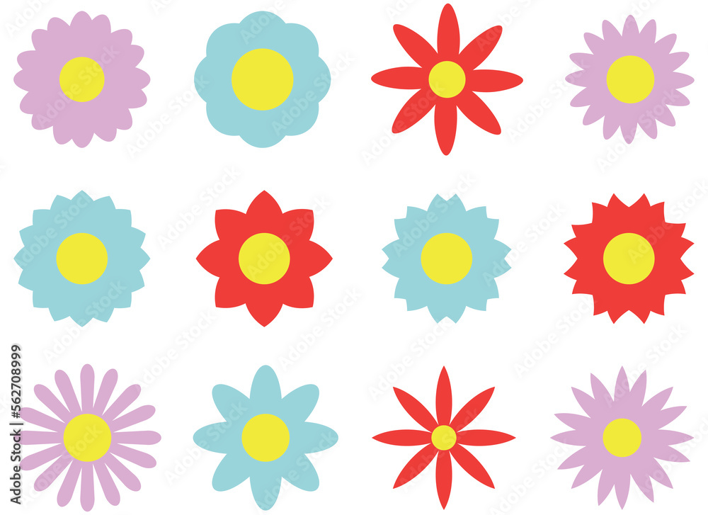 flowers vector design illustration isolated on white background 