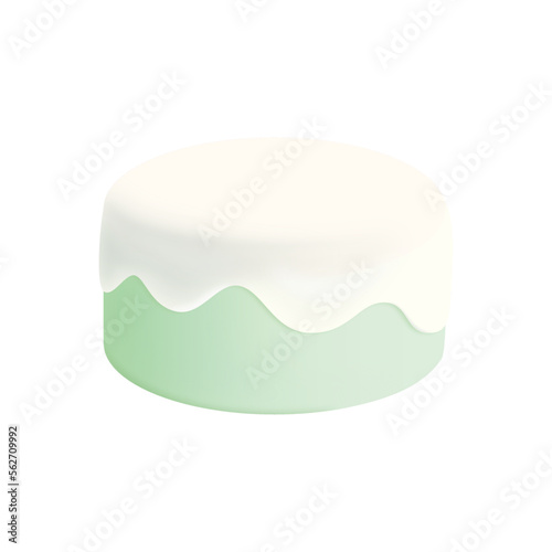 Mint flavored cake　3D 