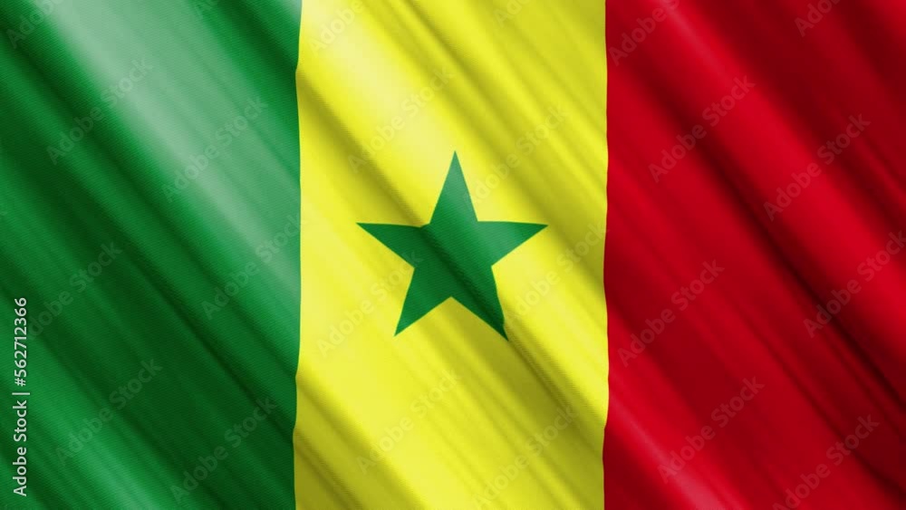 official waving flag of senegal, independence day concept official waving flag of senegal, independence day concept