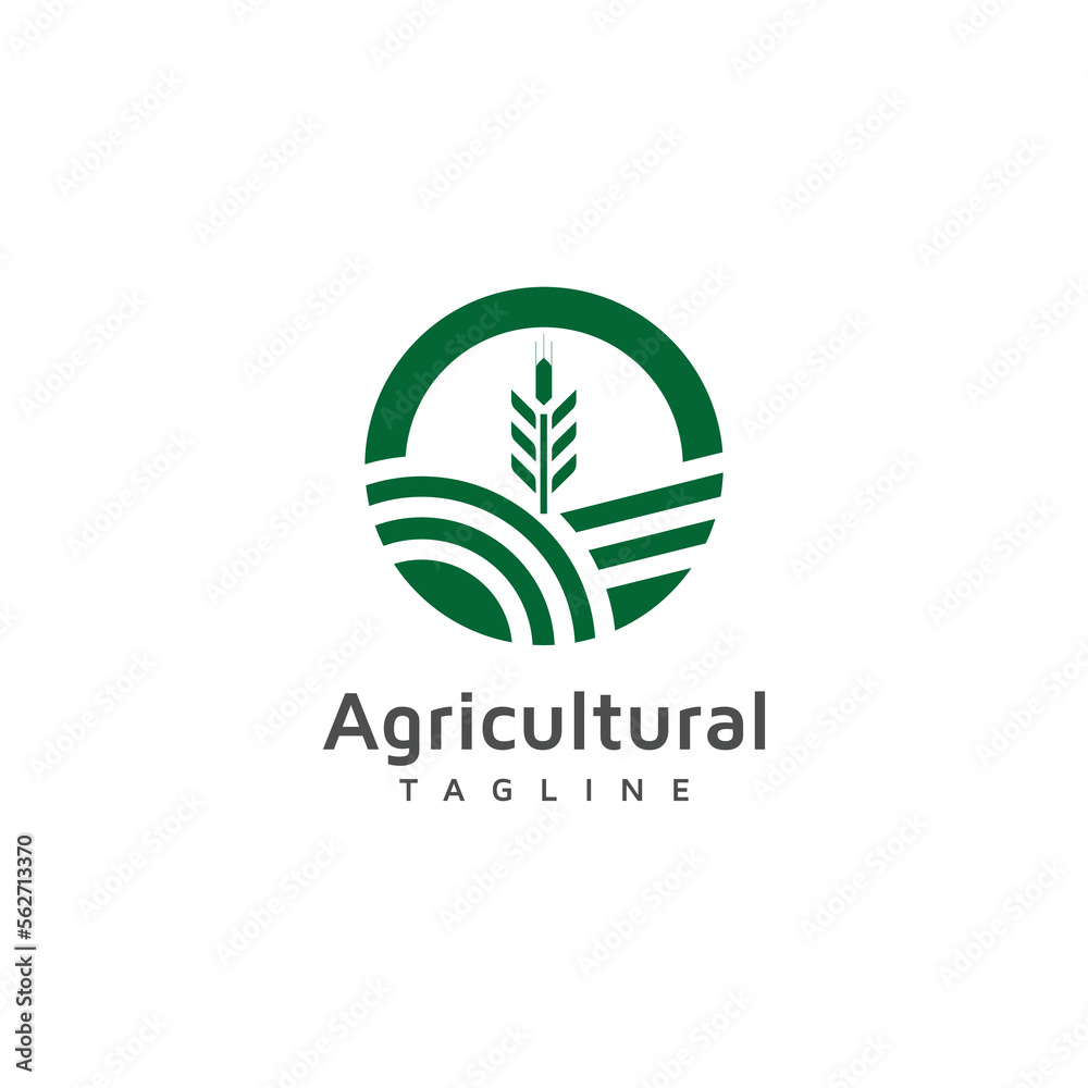 Agricultural plant logo design template Agricultural plant logo design template