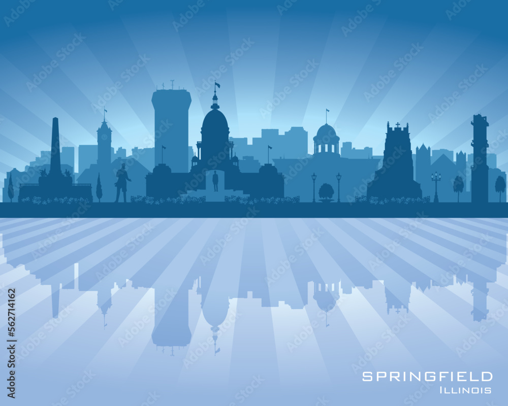 Springfield Illinois city skyline vector silhouette