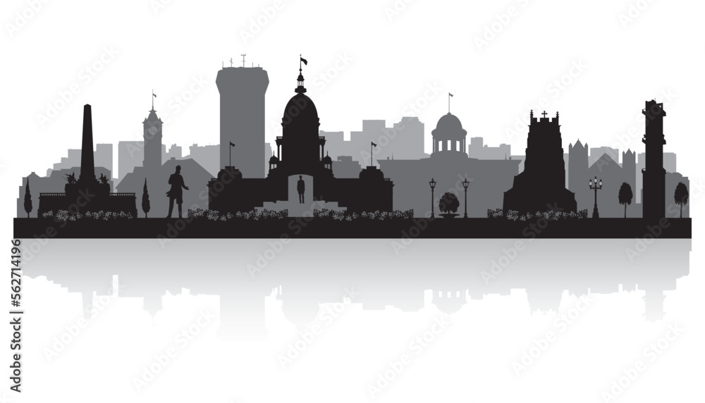 Springfield Illinois city skyline silhouette