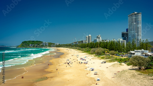 Gold Coast, Queensland, Australia - Burleigh Beach as seen from North Burleigh Lookout © Alexander