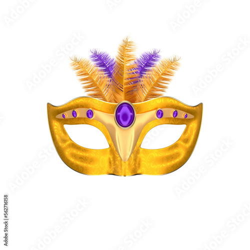 glitter decorated carnival mask