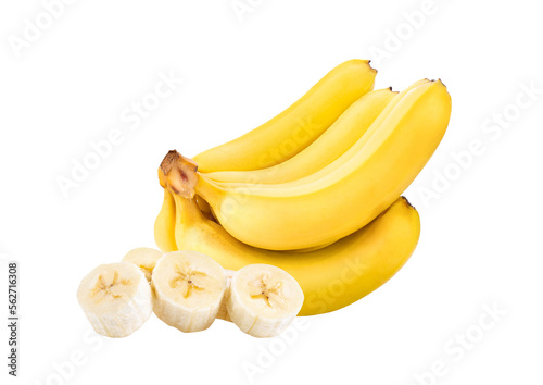yellow banana isolated on transparent png