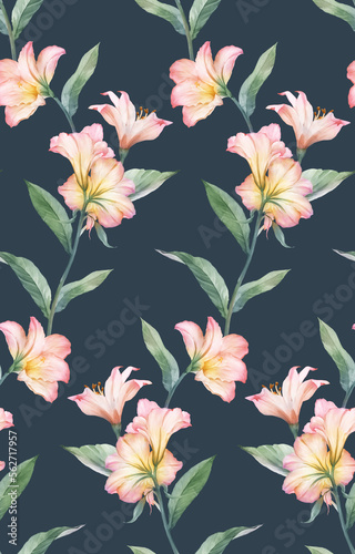 Classic Popular Flower Seamless pattern background.Perfect for wallpaper  fabric design  wrapping paper  surface textures  digital paper.