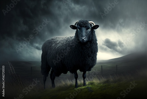 black sheep illustration, generative ai