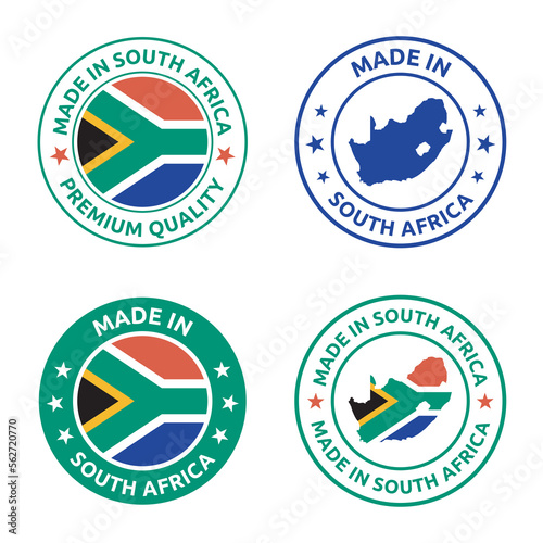 Free Download made in South Africa stamp set, Republic of South Africa product labels - GFXLoad
