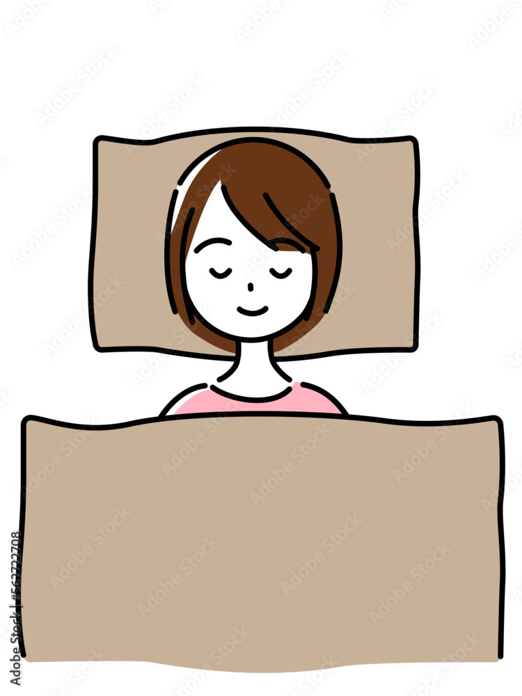 布団で安眠する女性