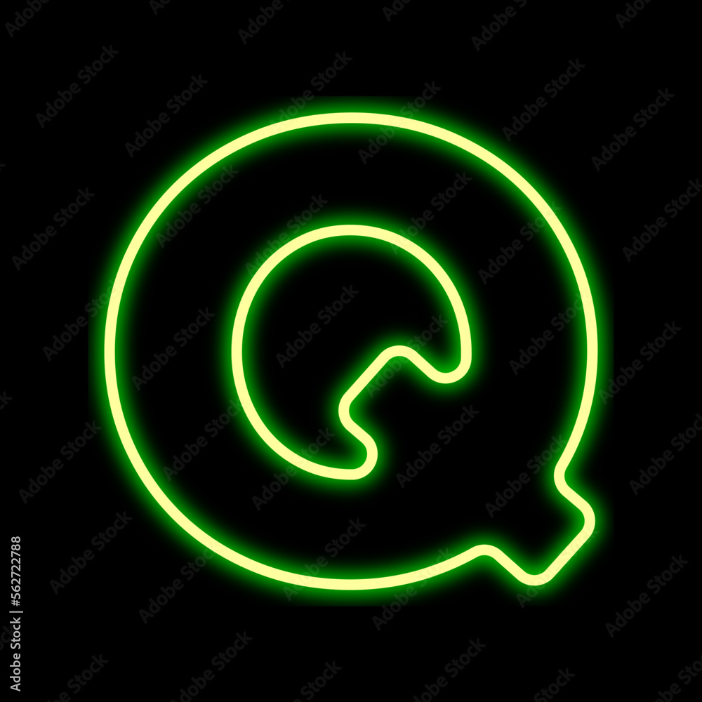 neon alphabet in trendy flat design neon alphabet in trendy flat design