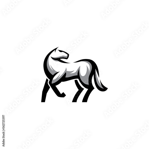 horse logo template logotype silhouette symbol