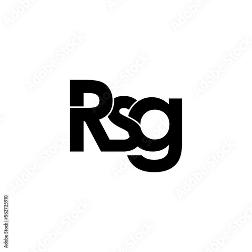 rsg typography letter monogram logo design