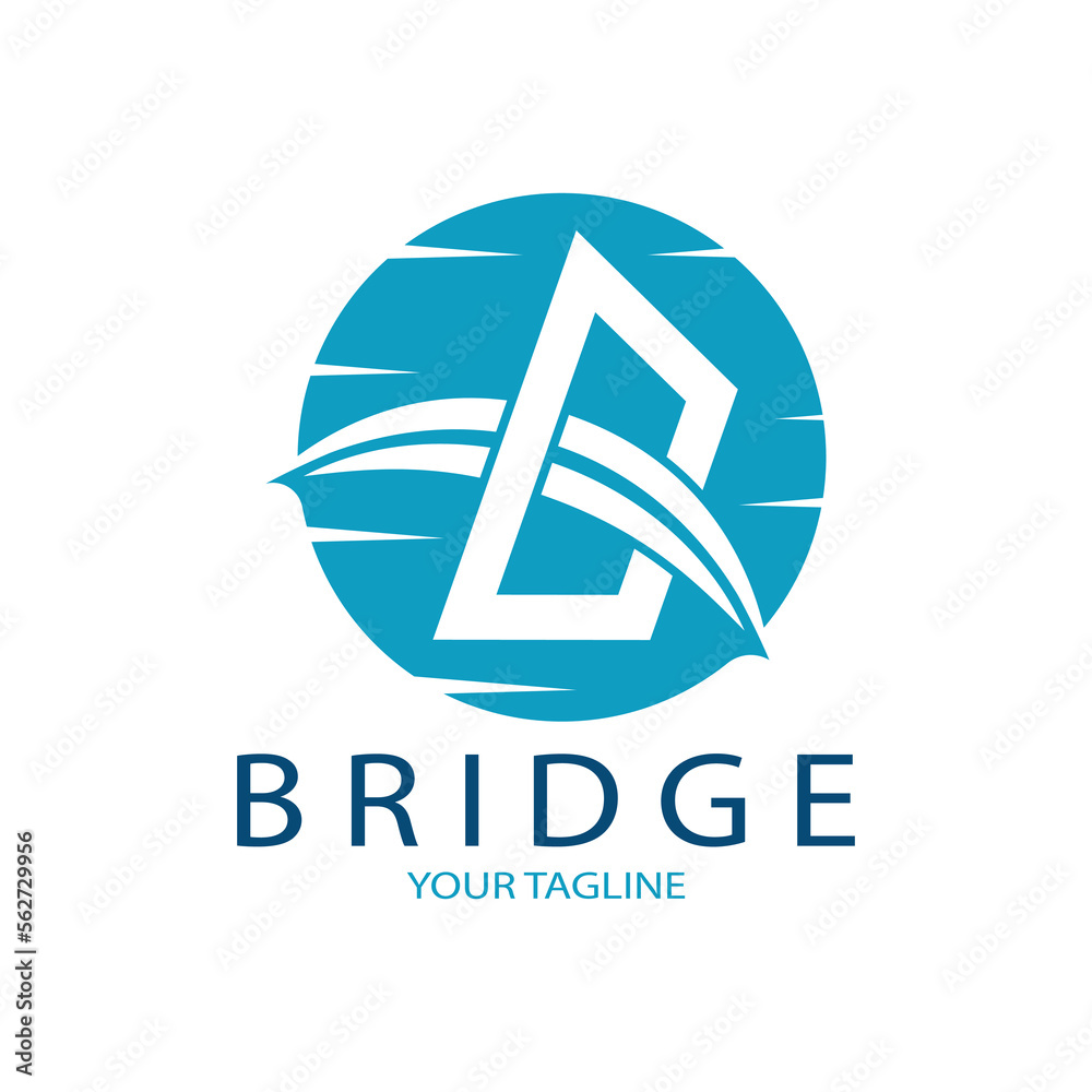 Bridge logo vector icon illustration design template Bridge logo vector icon illustration design template