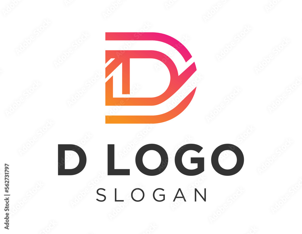 Logo about D Letter on a white background. created using the CorelDraw application. Logo about D Letter on a white background. created using the CorelDraw application.