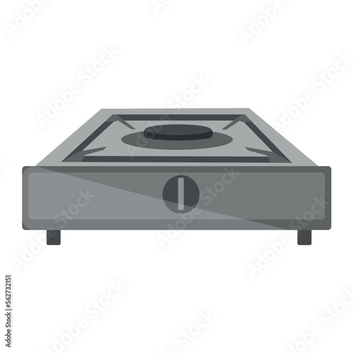Small portable stove on whi...