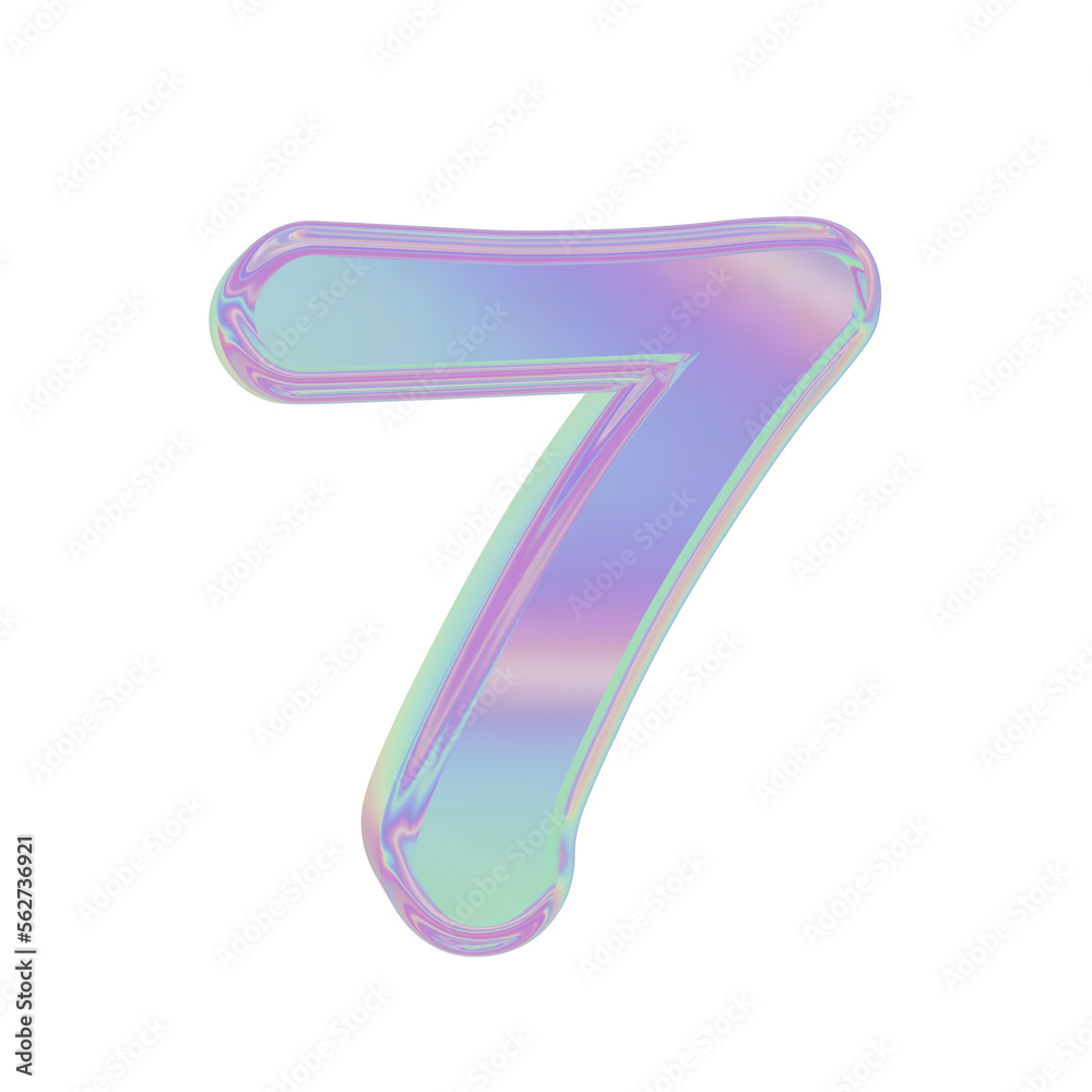 3D holographic number for graphic results or design element 3D holographic number for graphic results or design element
