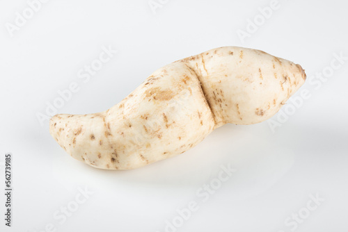 Fresh sweet potato with white background