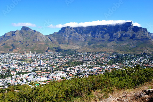 Top view of Cape Town, capital of Western Cape, South Africa