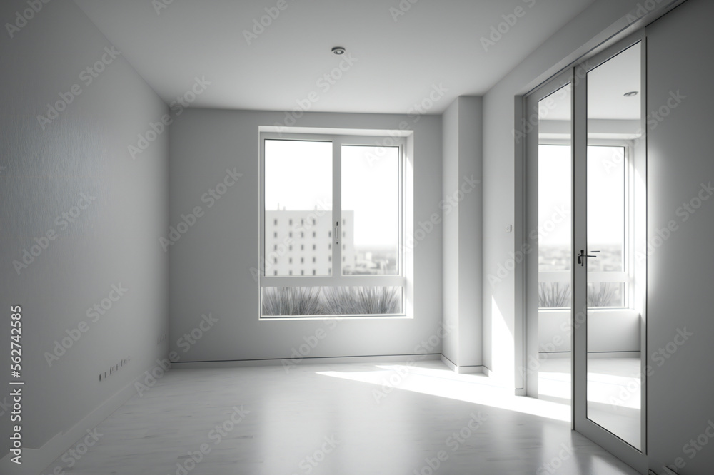 Fototapeta premium empty new apartment ,ai generated