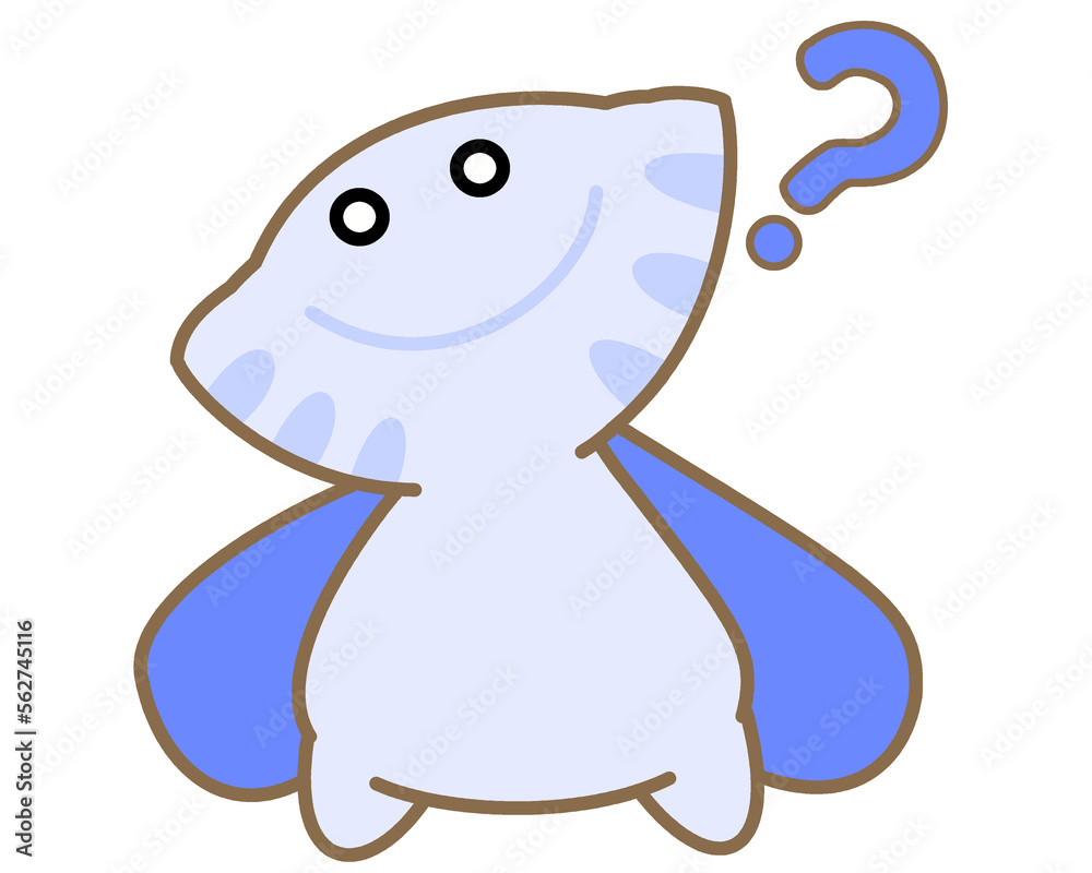 Obraz premium 青色の餃子モチーフの魔獣