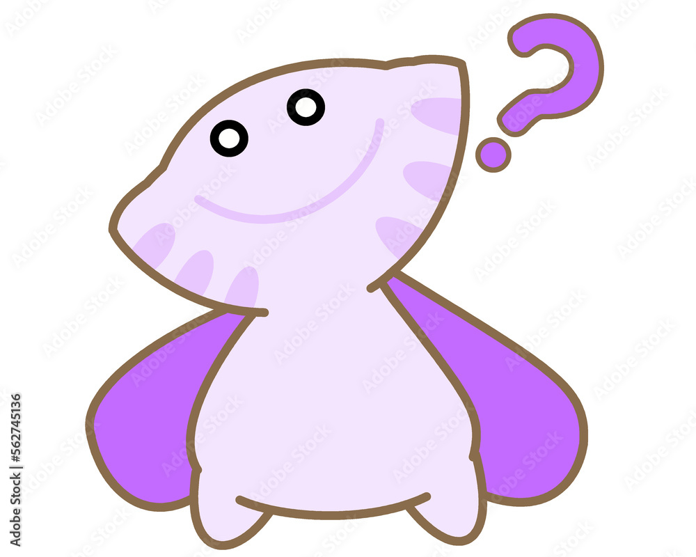 Fototapeta premium 紫色の餃子モチーフの魔獣