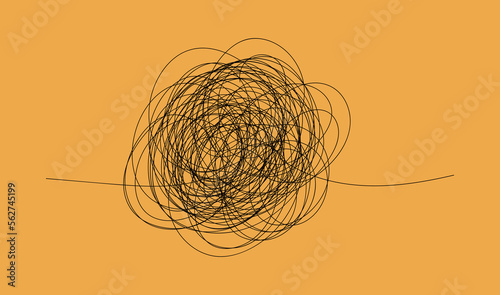Transformation stress in psychology. Mental health concept. Chaos solving. Flat vector illustration