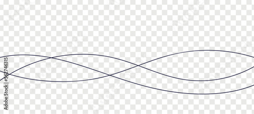 Abstract wavy thin line. Squiggle elements banner. Pattern with scribble, wiggle and undulate. Vector isolated illustration