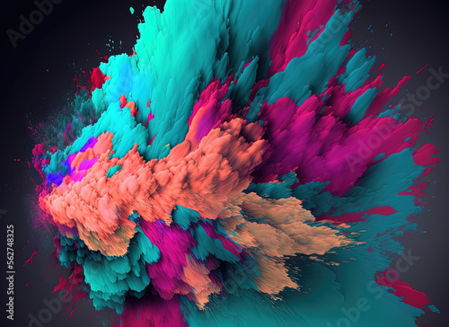Colorful Explosion A Vibrant Smoke Texture for Your Designs | Colorful Explosion | Explosion| Colorful | High Quality