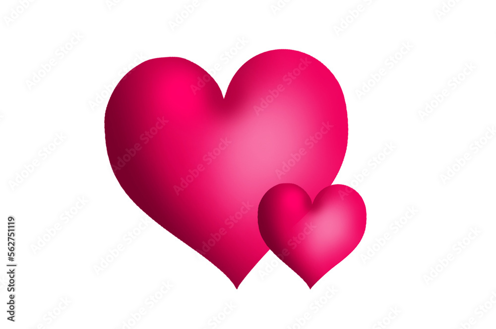 heart red Isolated on transparent background PNG file