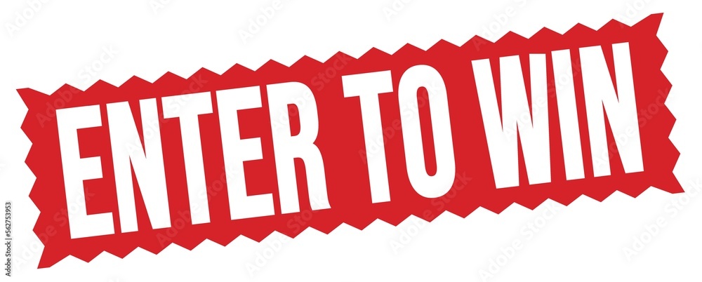 ENTER TO WIN text written on red stamp sign. ENTER TO WIN text written on red stamp sign.